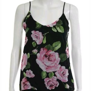 Wishful thinking floral scoop neck tank cami shirt